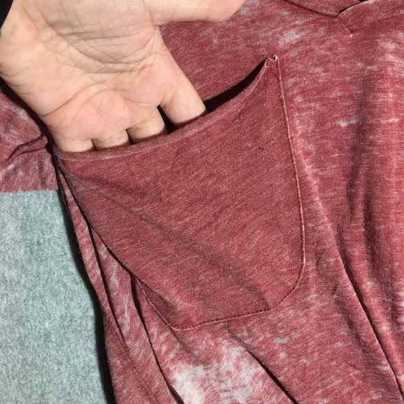 Womens Altar’d State Shirt V Neck Distressed Tie Dye Pocket Thin Summer Spring - Picture 6 of 6